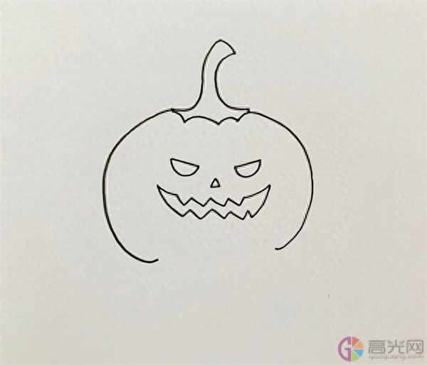 万圣节南瓜简笔画可爱（怎么画）