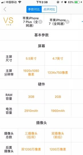 iphone7和iphone7plus的区别(对比参数图) iphone7和iphone7plus的区别(对比参数图)