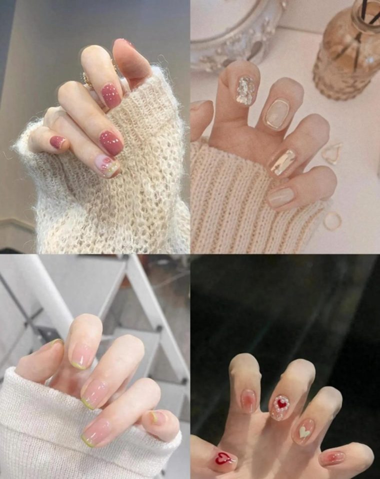 美甲款式图片2023简单又漂亮超耐看（网红美甲秋款显白）