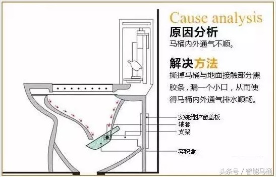 马桶内部结构图图解及堵塞解决方法（弯道结构底部图片）