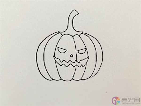 万圣节南瓜简笔画可爱（怎么画）
